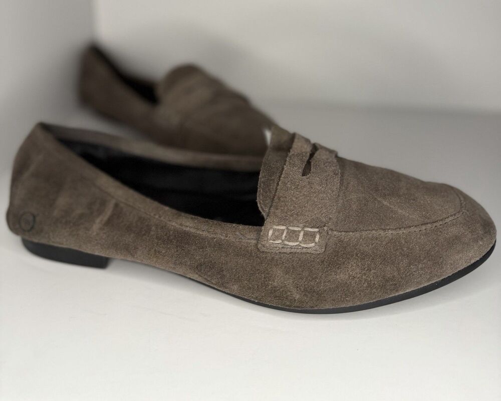 Born Penny Loafer Shoes Flats Women's Size 11 Taupe Tan Leather Comfort